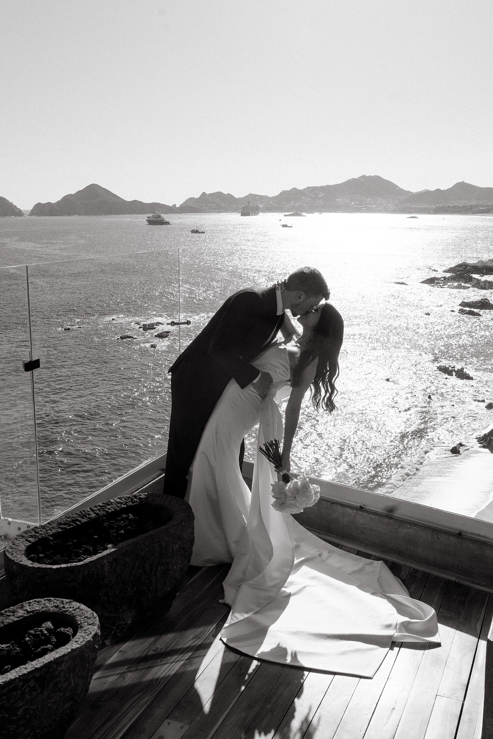 Bride and groom portraits Wedding The Cape Hotel Cabo San Lucas